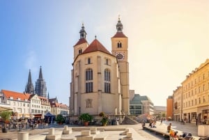 Regensburg: Den gamle bydel i Regensburg med Stadtamhof