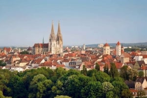 Regensburg: Den gamle bydel i Regensburg med Stadtamhof