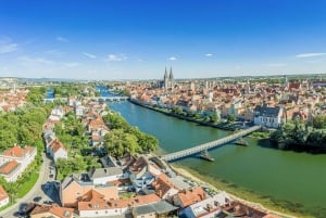 Regensburg: Den gamle bydel i Regensburg med Stadtamhof