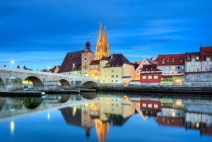 Regensburg: Den gamle bydel i Regensburg med Stadtamhof