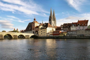 Regensburg: Den gamle bydel i Regensburg med Stadtamhof