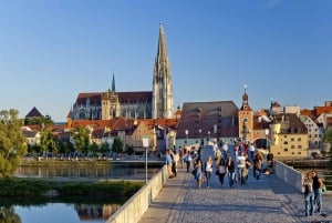 Regensburg: Den gamle bydel i Regensburg med Stadtamhof