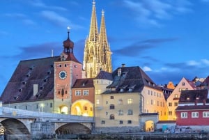 Regensburg: Den gamle bydel i Regensburg med Stadtamhof