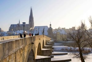 Regensburg: Den gamle bydel i Regensburg med Stadtamhof