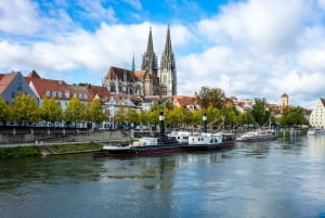 Regensburg: Den gamle bydel i Regensburg med Stadtamhof