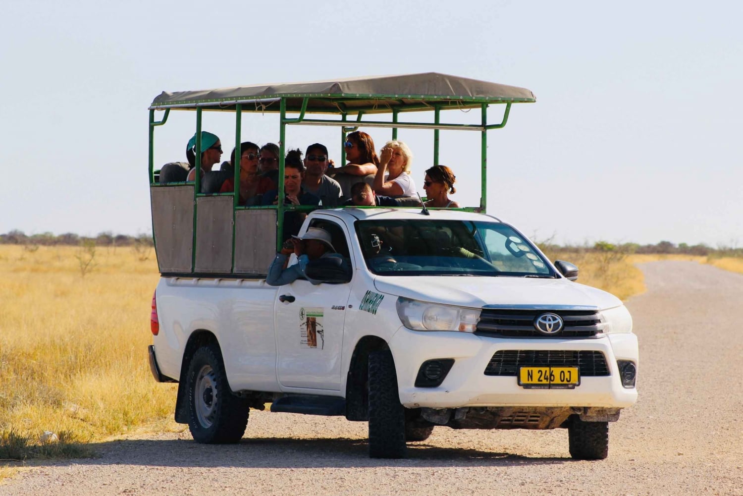 Safari vehicle in Etosha National Park