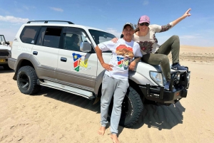 swakopmund city tour dune 7 pink lake pink flamingos