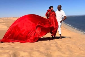 Swakopmund: Flying Dress Photoshoot in the Desert