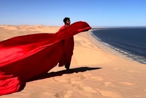 Swakopmund: Flying Dress Photoshoot in the Desert