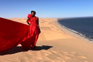 Swakopmund: Flying Dress Photoshoot in the Desert