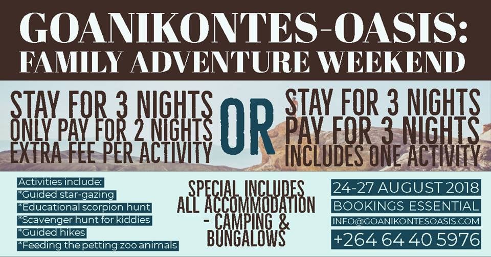 Goanikontes-Oasis Family Adventure Weekend
