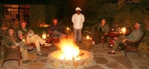 Evening fire at Hunters Namibia Safaris