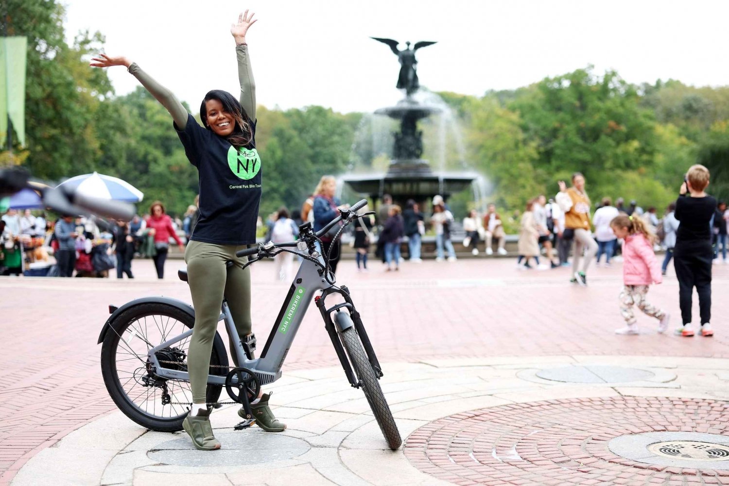 Uthyrning av elcyklar i Central Park i New York City