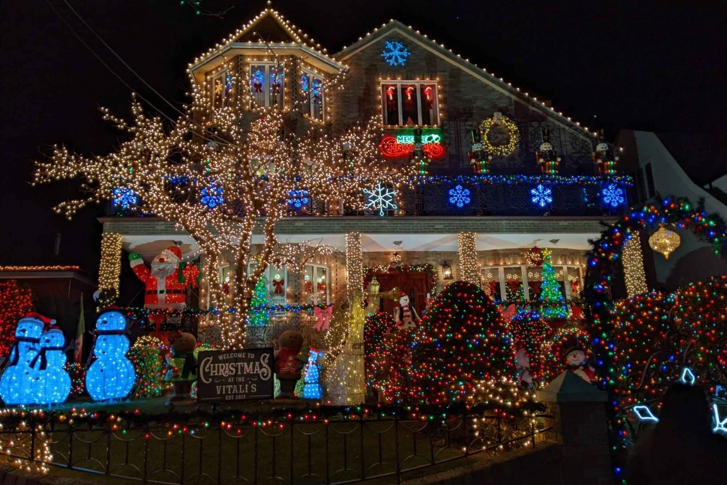 Visite de la nuit des lumières de Noël