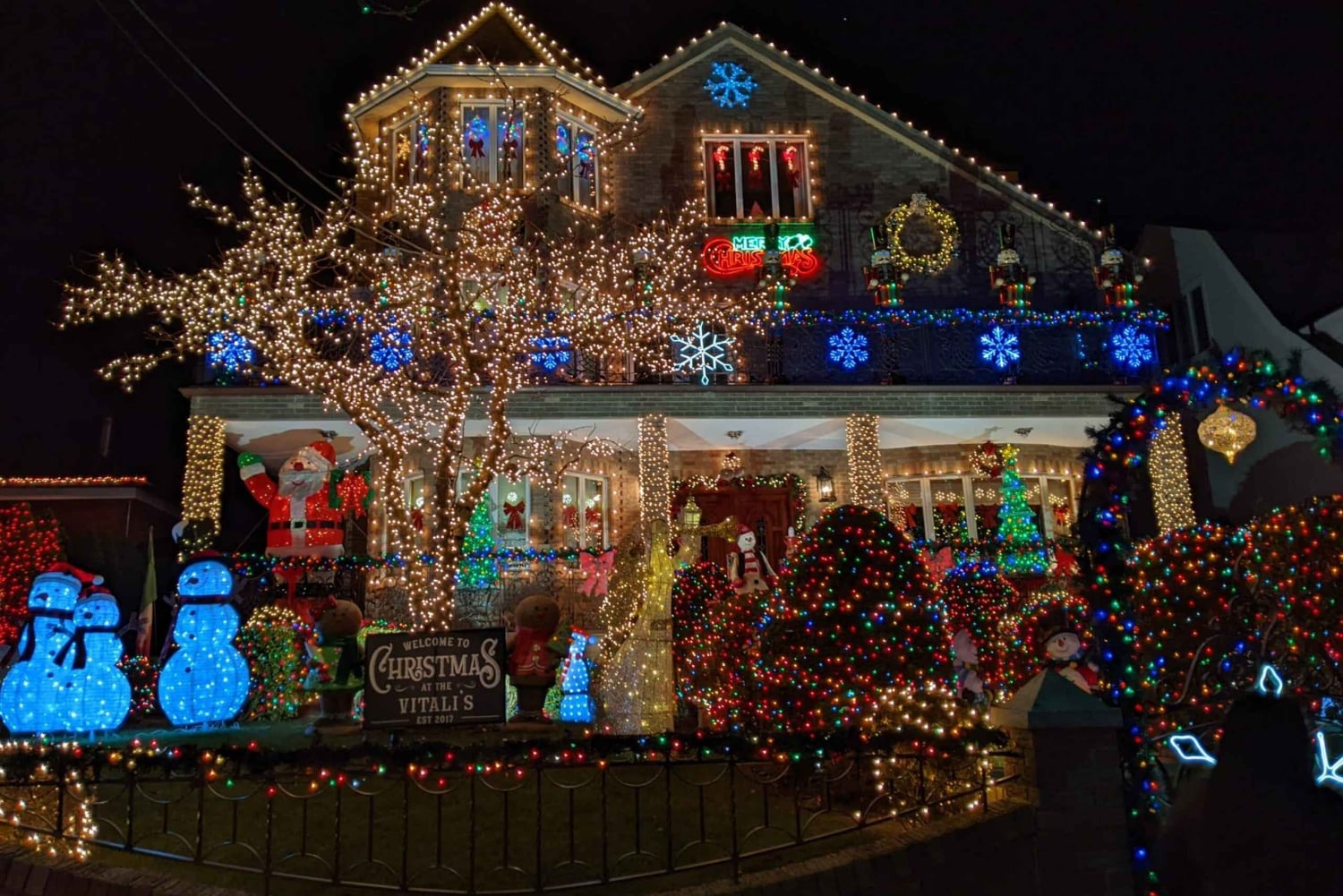 Visite de la nuit des lumières de Noël