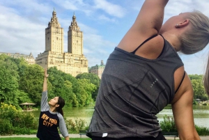 New York : visite à pied et yoga dans Central Park