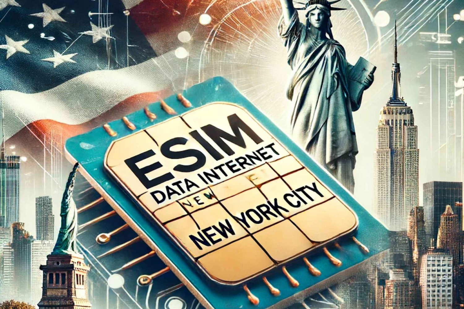 Nowy Jork: Internetowy plan danych eSIM dla 4G/5G