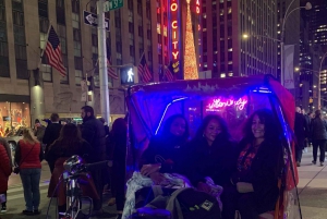 New York City: Guidad julbelysning privat pedicab-tur