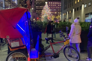 New York City : Visite guidée des illuminations de Noël en cyclo-pousse privé