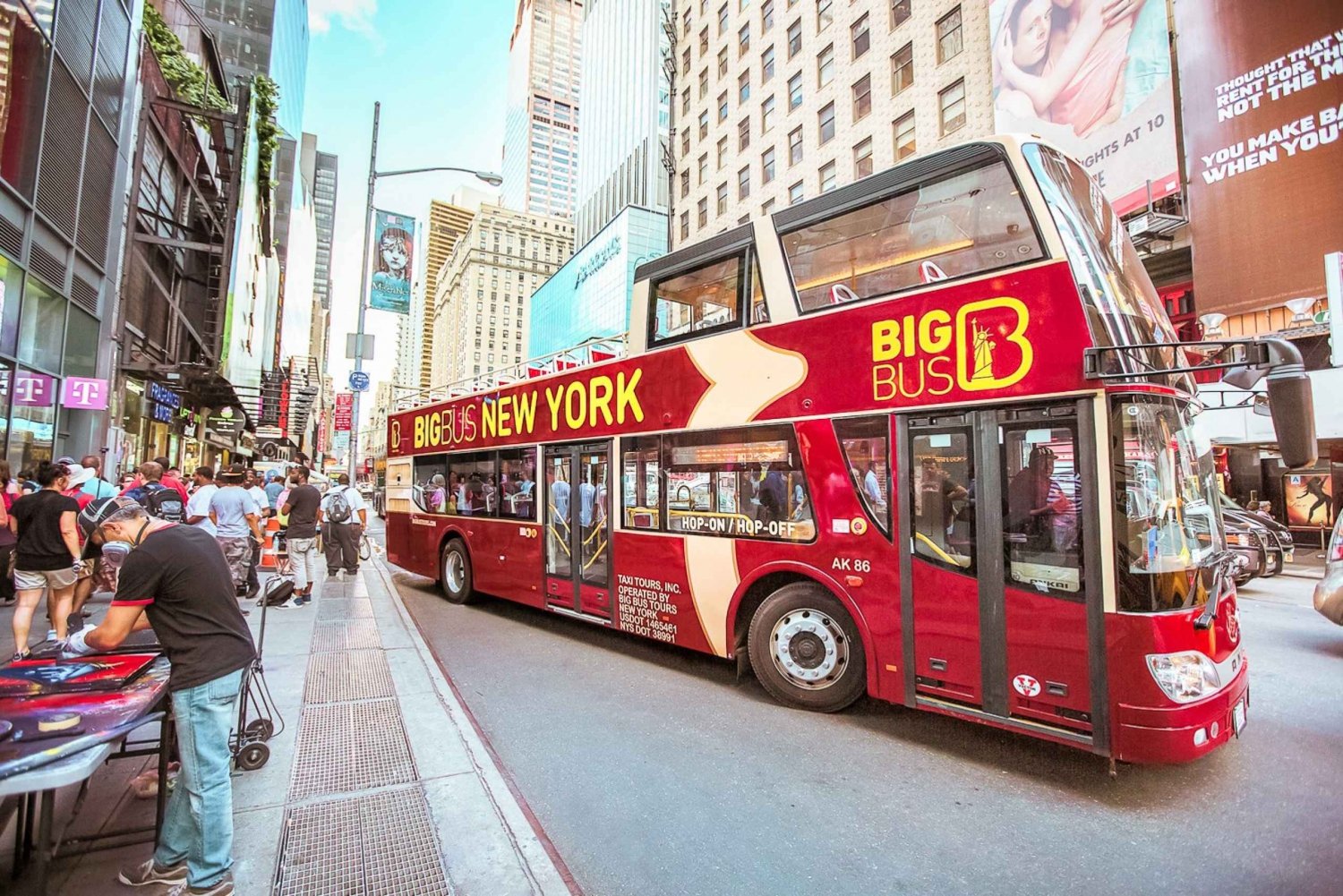 Nueva York: tour turístico con paradas libres en autobús descapotable