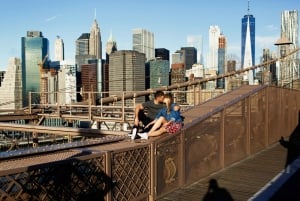 New York, New York Professionell fotografering vid Brooklyn Bridge