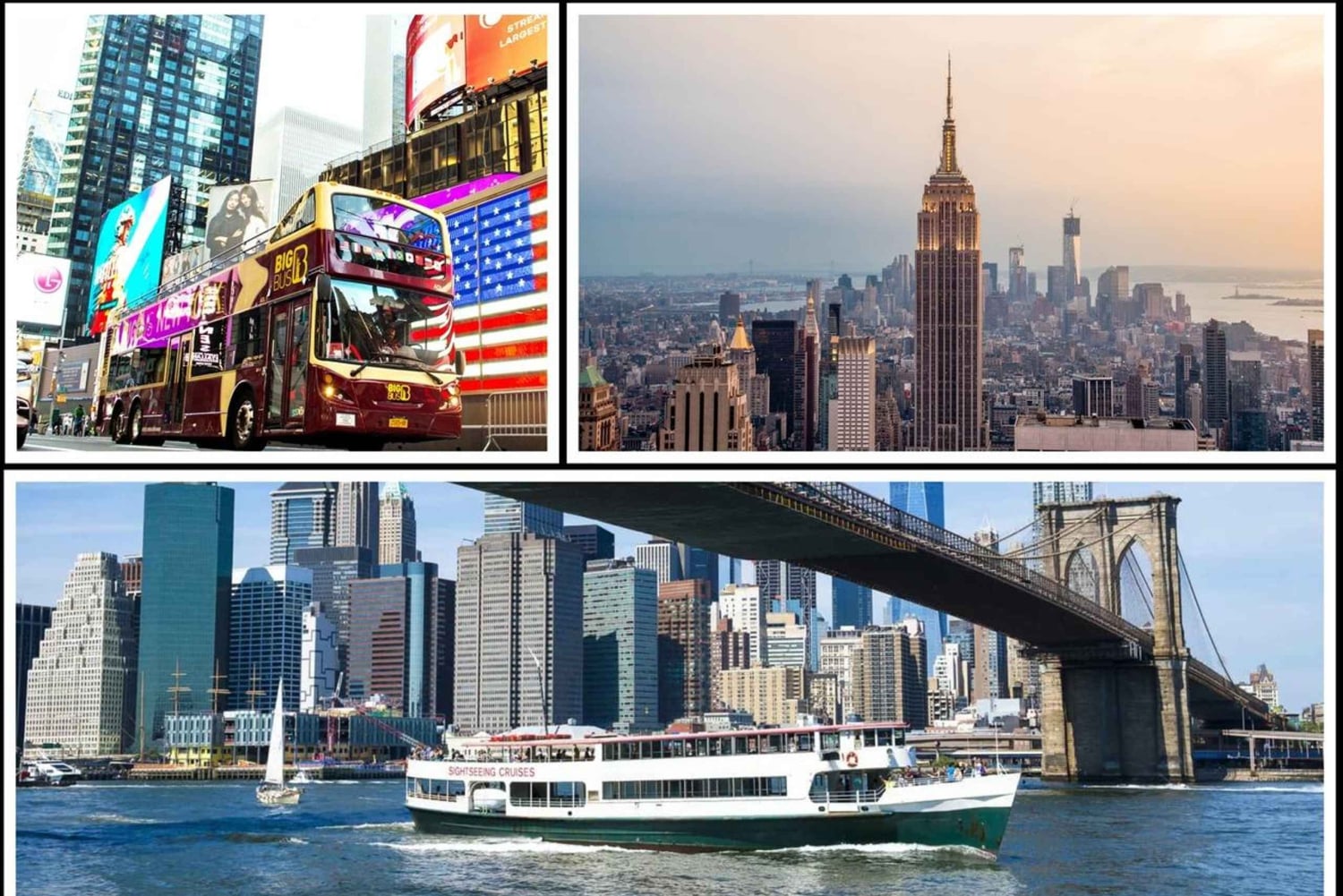 Paquete NYC: Empire State, tour en autobús Big Bus y crucero Circle Line