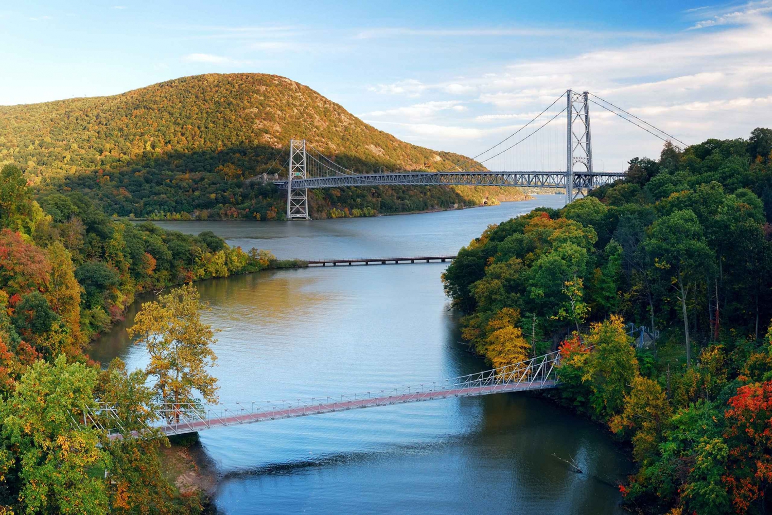 NYC: Palisades Cliffsille yksityisellä huviveneellä tapahtuva syyslehtikierros