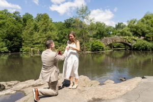 NYC: Sessão fotográfica de pedido de casamento surpresa — Capture o «sim» para sempre