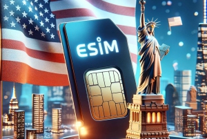Yhdysvallat ja NYC: eSim 4G/5G-datalla (7-30 päivää, enintään 20 Gt).