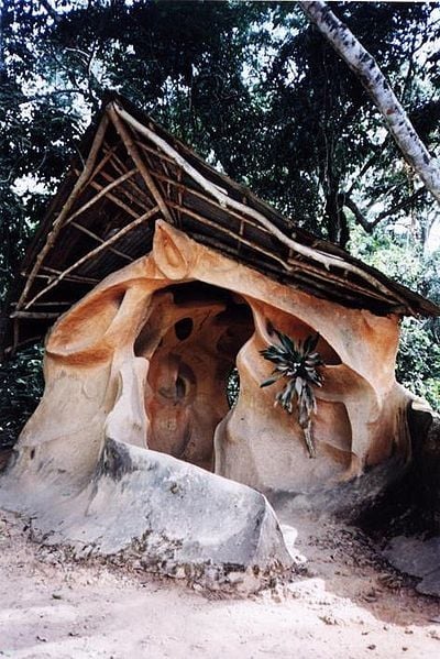 A shrine in the Osun-Osogbo Sacred Grove; Alex Mazzeto