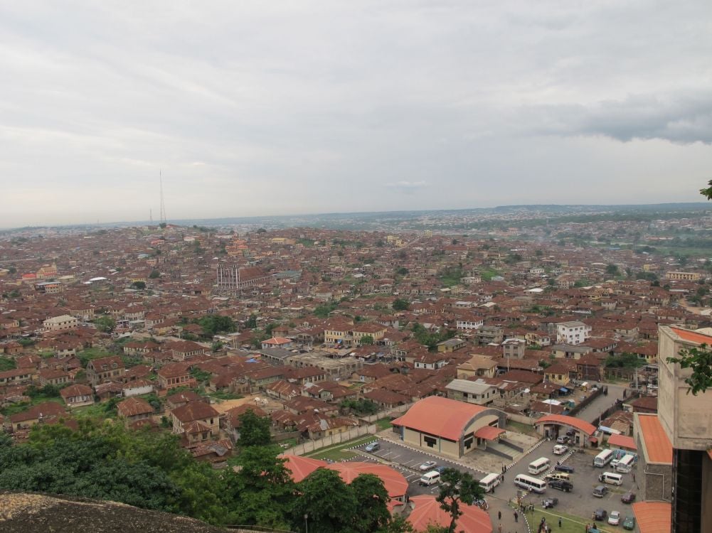 A view of Abeakuta from the top of Olumo Rock
