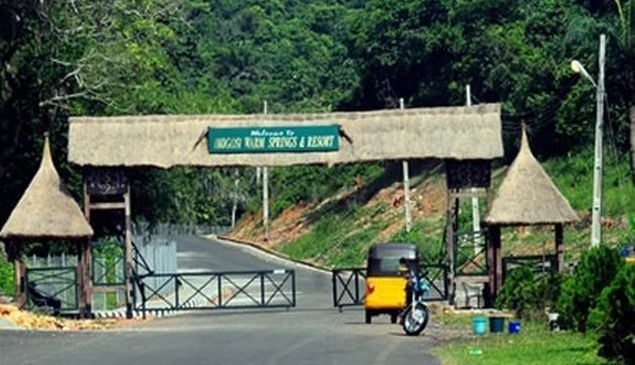 Check point entrance to the resort