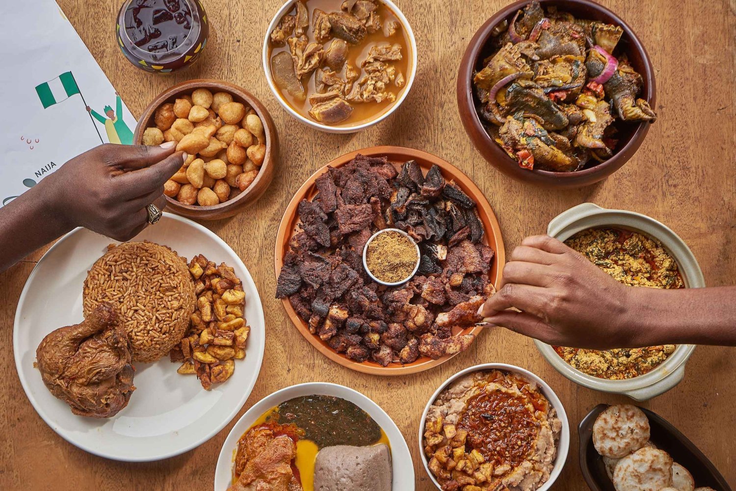 Nigeriaanse culinaire tour met 10 proeverijen en drankjes