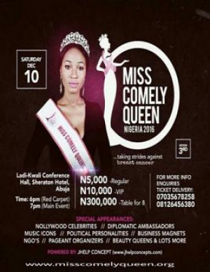 Miss Comely Queen Nigeria 2016 (3rd Edition)