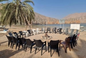 Dibba Musandam Mountain Safari, beach camping BBQ dinner