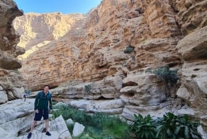 Fra Muscat: Wadi Shab Adventure, Sinkhole & Fins Beach