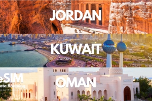 Jordan, Kuwait & Oman Data eSIM : 0.5GB/daily to 10GB-30Days