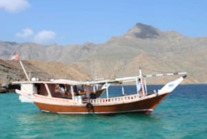 Khasab: Halvdags Dhow-krydstogt, delfinsafari og snorkling