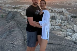 Muscat: Tur til bjergene i solnedgangen med middag og transport