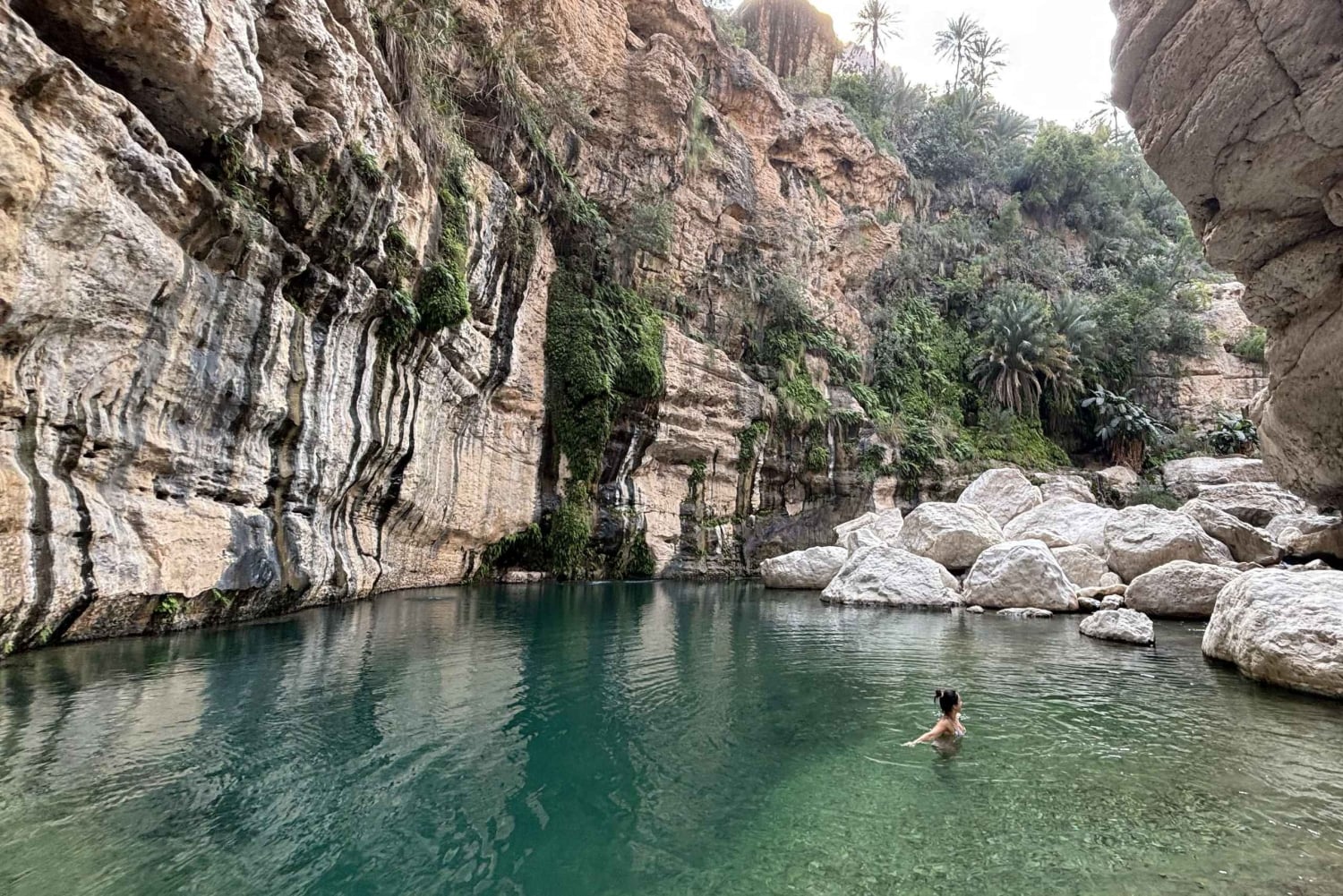 Mascate: tour privato di un'intera giornata a Wadi Mibam in auto 4x4