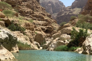 Muscat: Wadi Shab & Bimmah Sinkhole Dagvullende tour met lunch