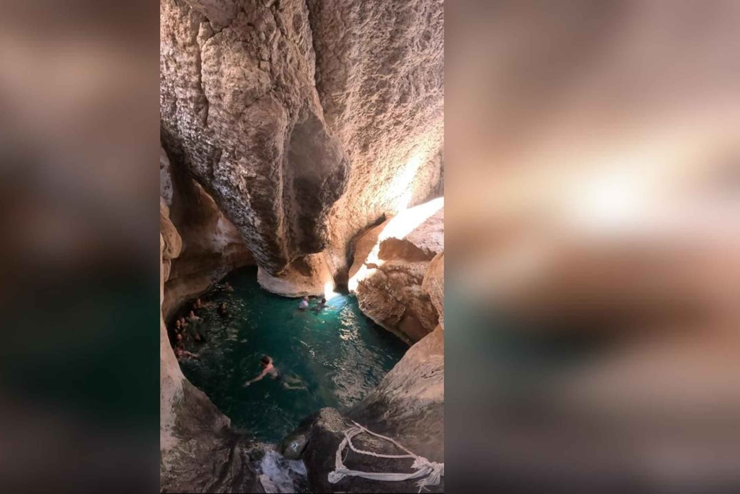 Mascate : excursion au Wadi Shab, à la plage de Fins et au gouffre de Bimmah