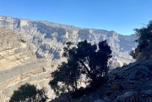 Nizwa: Jebel Shams Balkonwandeling en Via Ferrata Avontuur