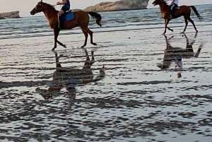 Horse riding on muscat beach