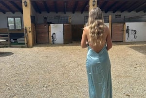 Salalah-Oman: Arabischer Ausritt am Strand bei Sonnenuntergang