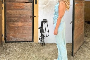 Salalah-Oman: Arabischer Ausritt am Strand bei Sonnenuntergang