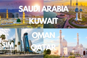 Arabia Saudí,Omán,Kuwait,Qatar eSIM : Hasta 2GB/día-30días