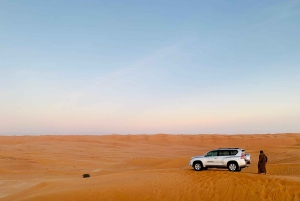 Sonnenuntergang in der Wahiba Sands Wüste und Wadi Bani Khalid Abenteuer