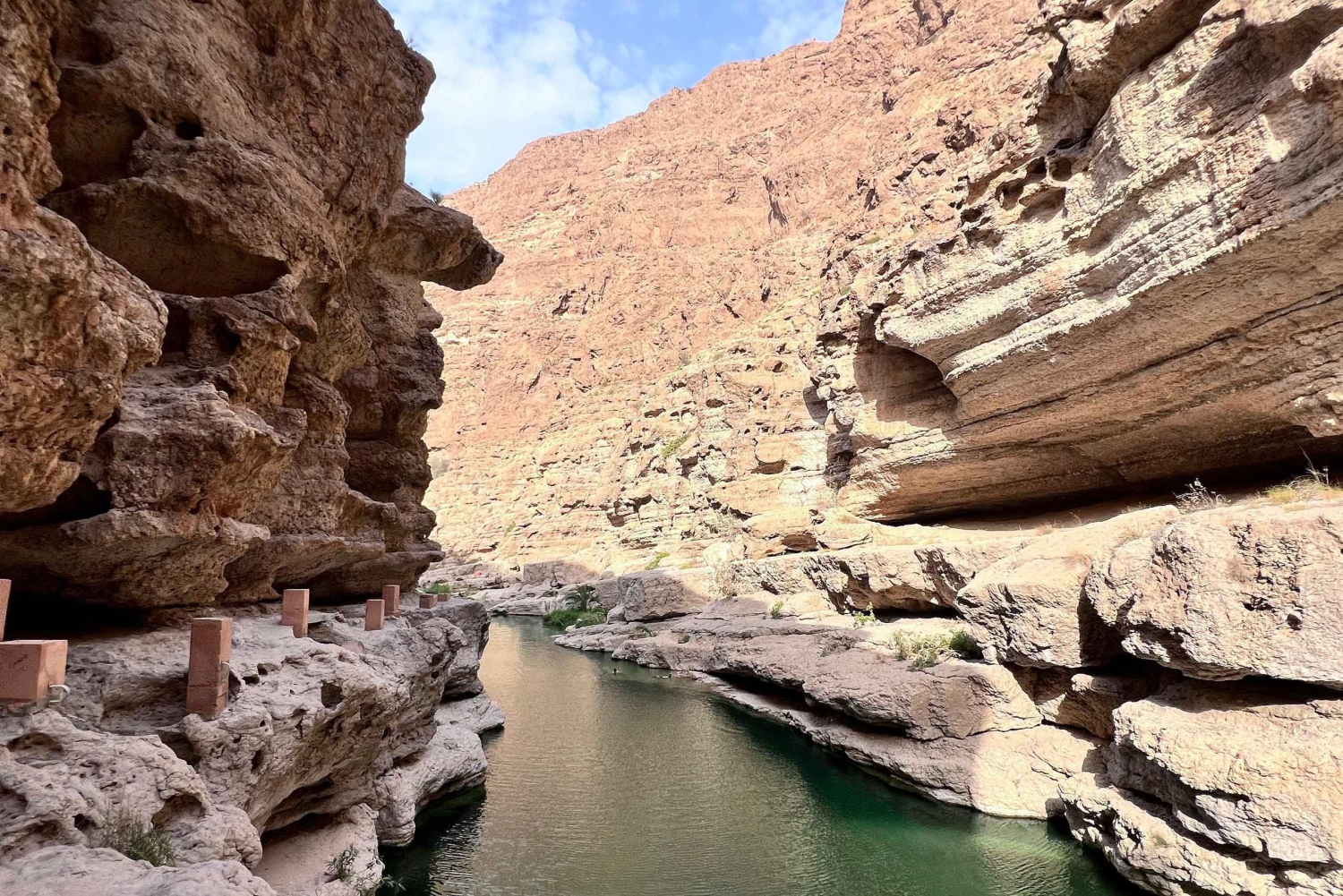 Wadi Tiwi e Wadi Shab: aventura guiada de dia inteiro