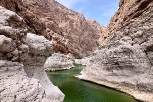 Wadi Tiwi e Wadi Shab: aventura guiada de dia inteiro